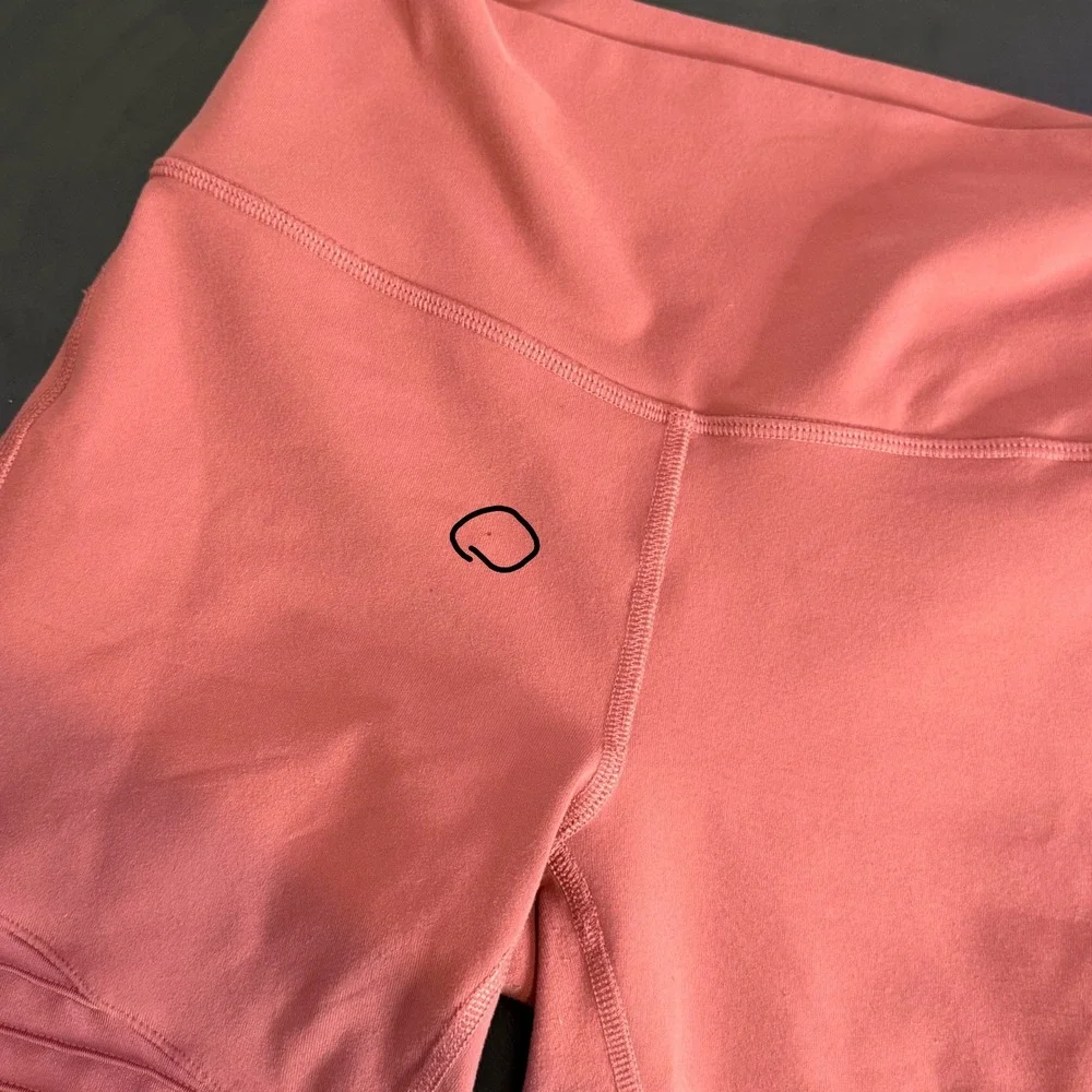 Alo Yoga High Waist Moto Leggings Women Size L Ribbed‎ Mesh Activewear Pants